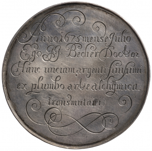 Alchemie: Medaille des Johann Joachim Becher